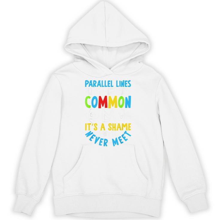 Parallel Lines Math Pun – Teacher Humor Unisex Hoodie