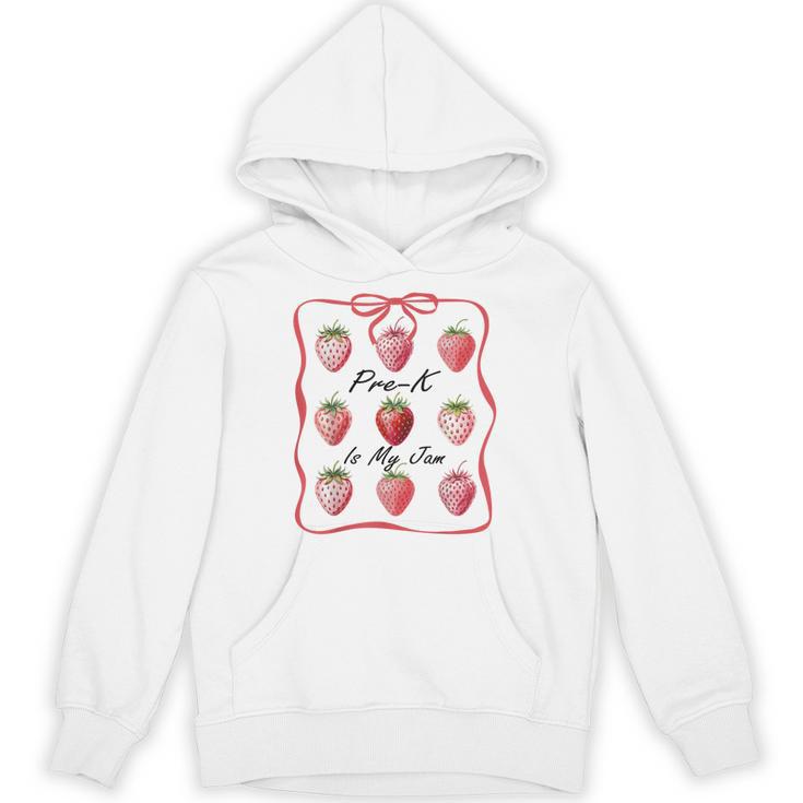 Pre K Is My Jam Teacher Team Crew Preschool Cute Strawberry Unisex Hoodie