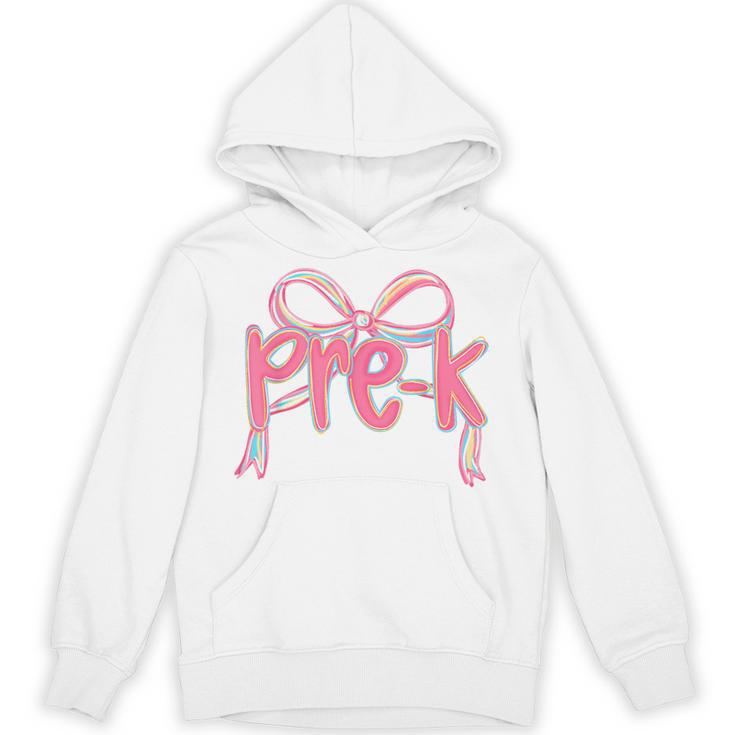 Preppy Pre k Back To School Pre-k Teachers Girls Cute Bow Unisex Hoodie, trending gift Preppy Pre k Back To School Pre-k Teachers Girls Cute Bow Unisex Hoodie, trending gift