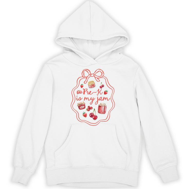 Preschool Pre-K Is My Jam Strawberry Girl Teacher Kids Unisex Hoodie