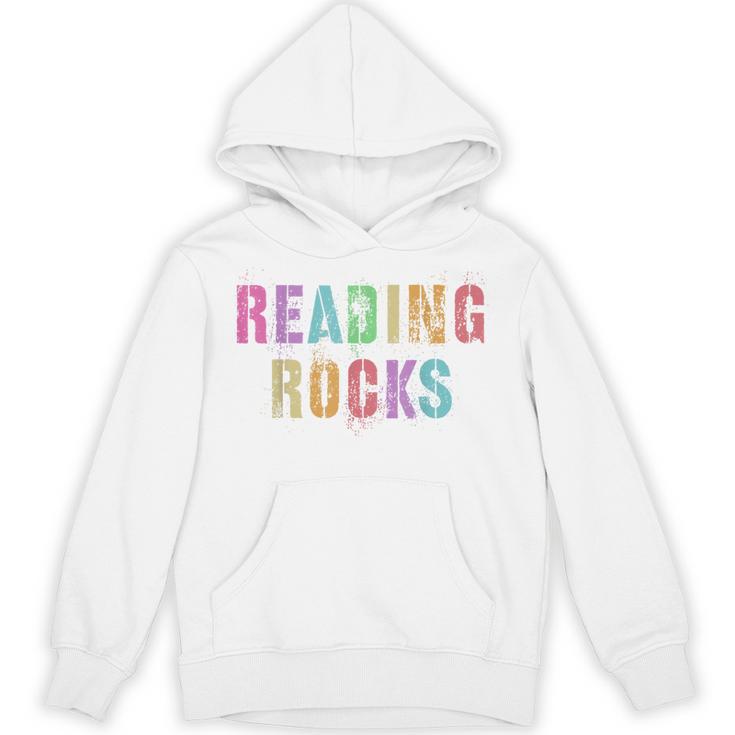 READING ROCKS English Teacher ELA ABCD Read Star Kinder Unisex Hoodie