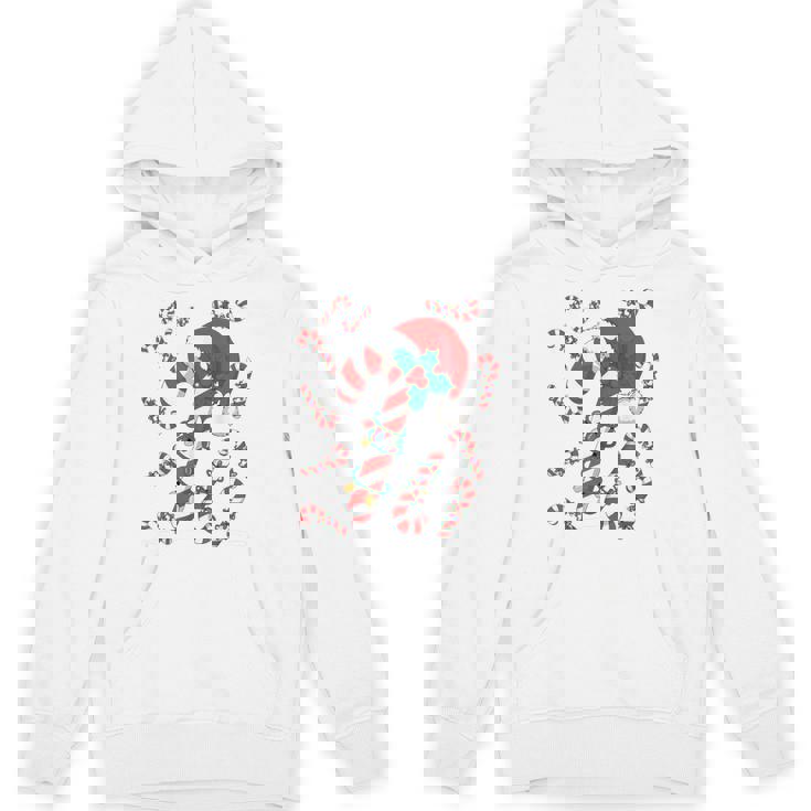 Red And White Candy Cane Santa Christmas Xmas Lights Hoodie