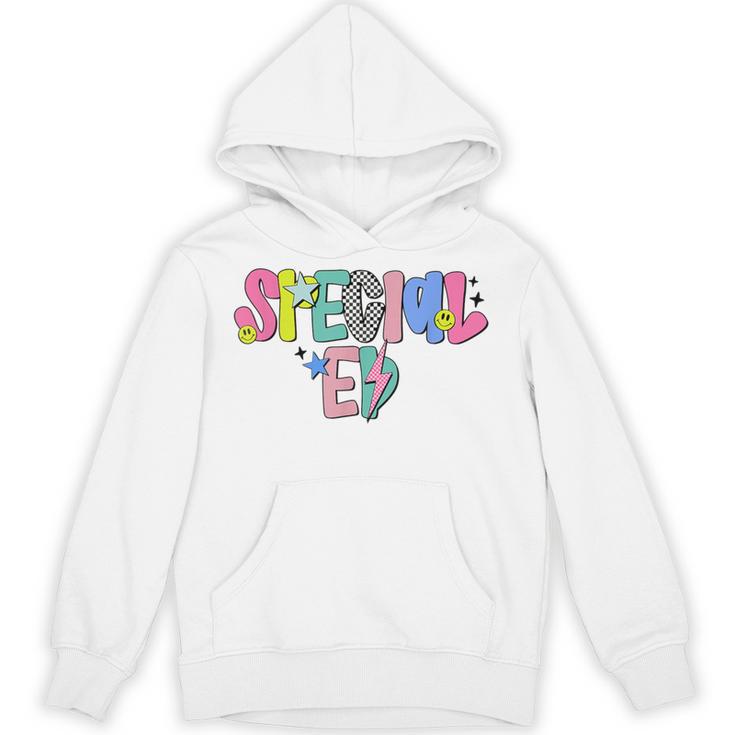 Retro Checkered Special Education Teacher Back To School Unisex Hoodie