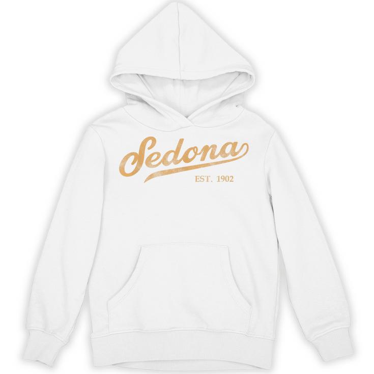 Retro Sedona Script Vintage Throwback Kids Unisex Hoodie
