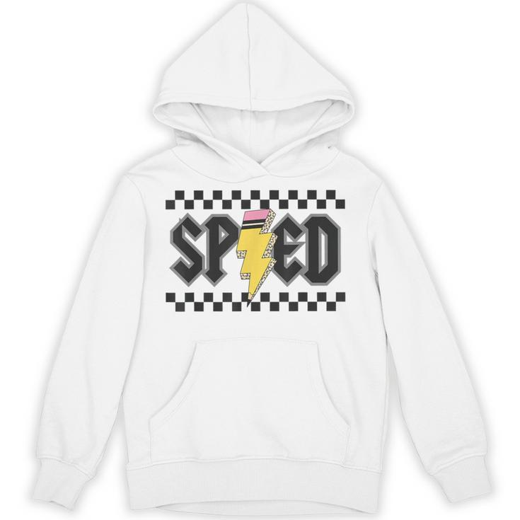 Retro SPED Teacher Pencil Lightning Bolt Back To School Unisex Hoodie