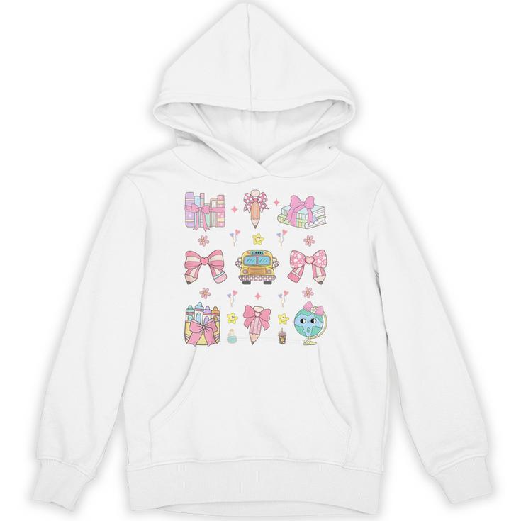 School Pencils And Bows Teacher Bow Coquette Pencil Girls Unisex Hoodie