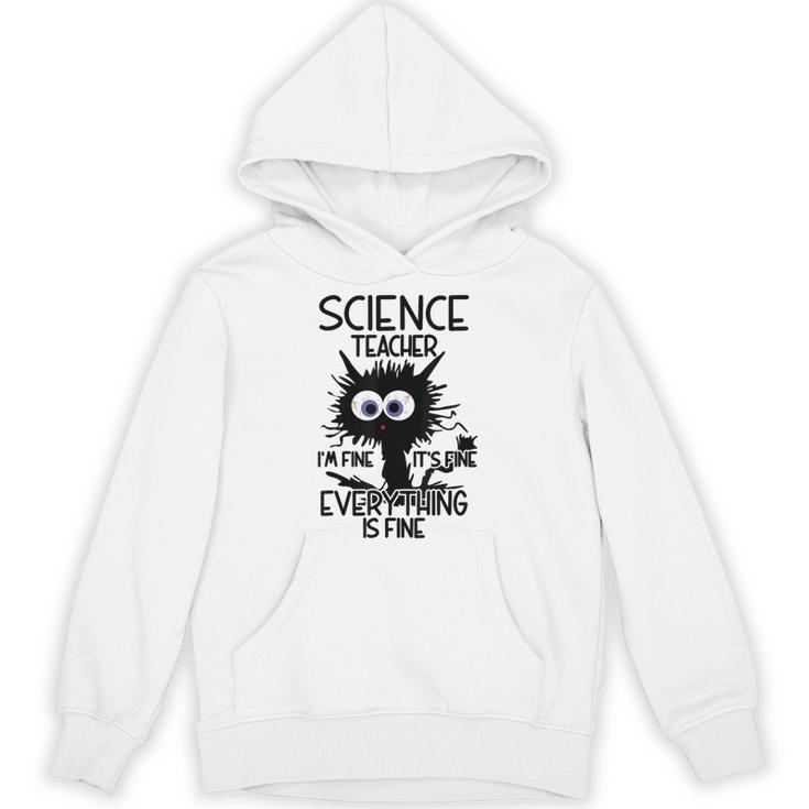 Science Teacher Appreciation Merch -Adults -Youth Grey Classic Fit Modern Science Theme Cartoon Unisex Hoodie