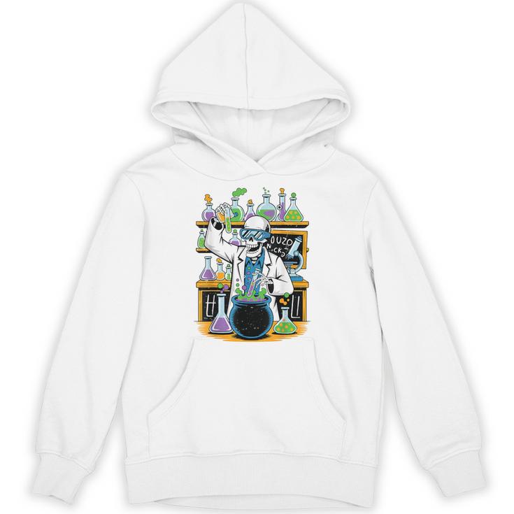 Skeleton Mad Scientist Halloween Costume Science Teacher Unisex Hoodie