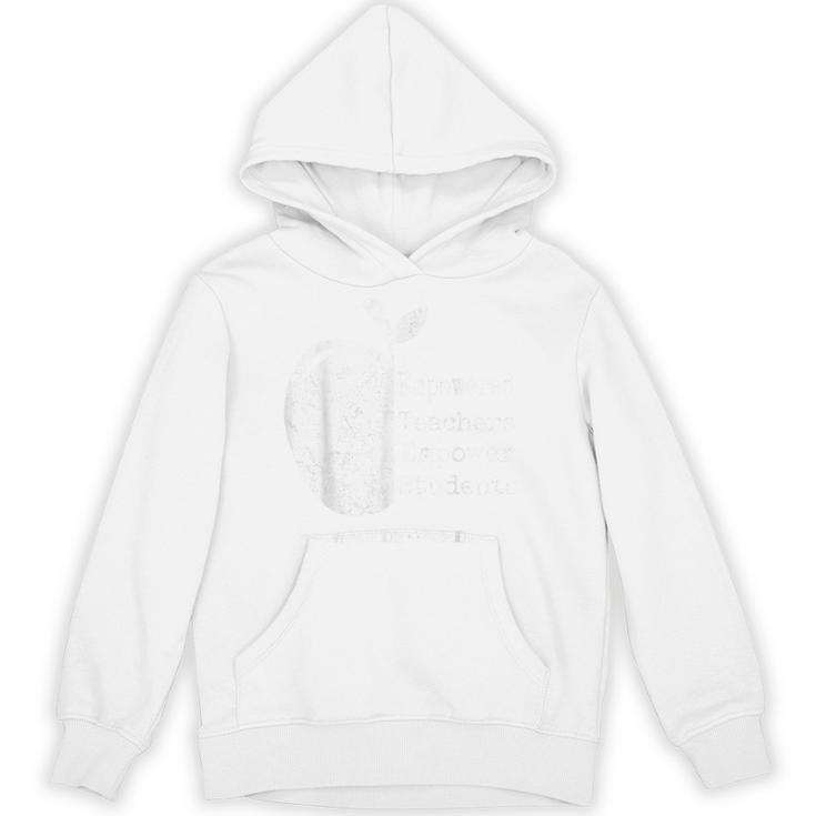 Teacher Empower Student Teacher Protest Supporter Red For Ed Unisex Hoodie