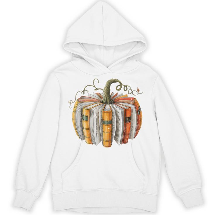Teachers Students Fall Book Pumpkin Fall Librarians Bookworm Unisex Hoodie