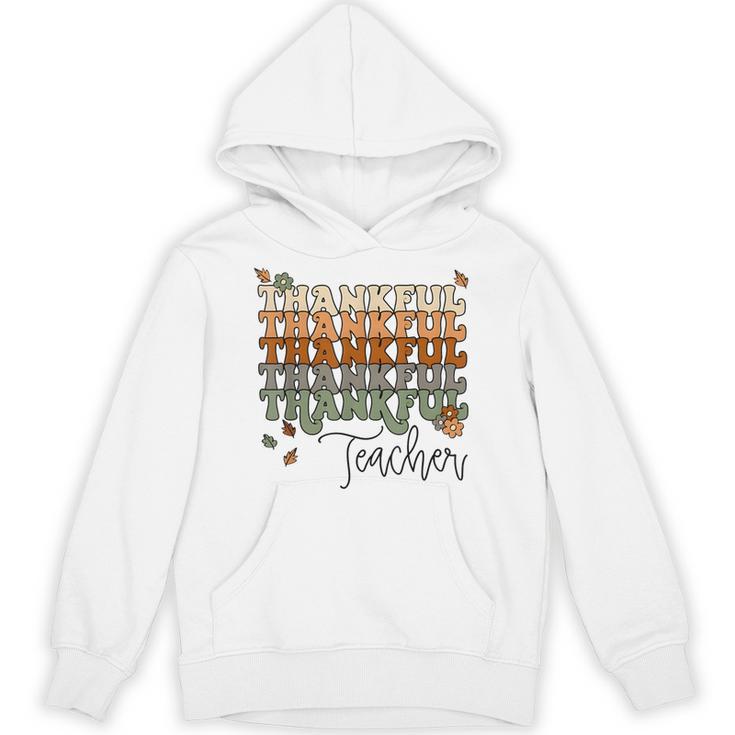 Thankful Teacher Thanksgiving Fall Pumpkin Turkey Unisex Hoodie