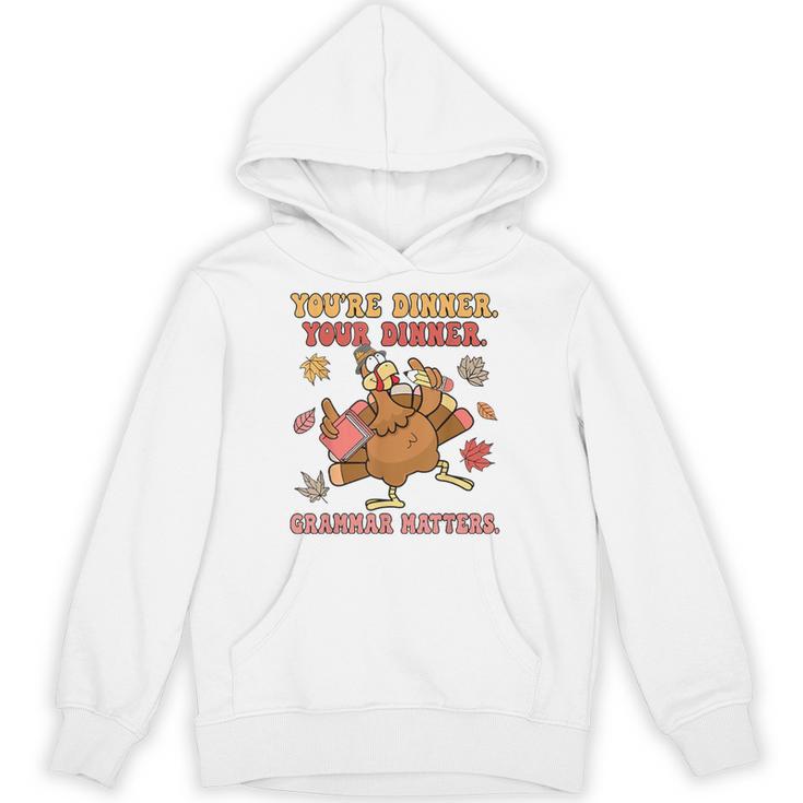 Thanksgiving Grammar Thankful English Teacher Fall Turkey Unisex Hoodie
