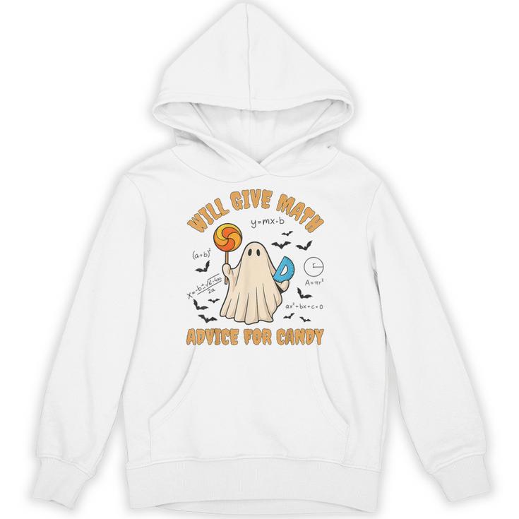 Will Give Math Advice For Candy Math Ghost Teacher Halloween Unisex Hoodie