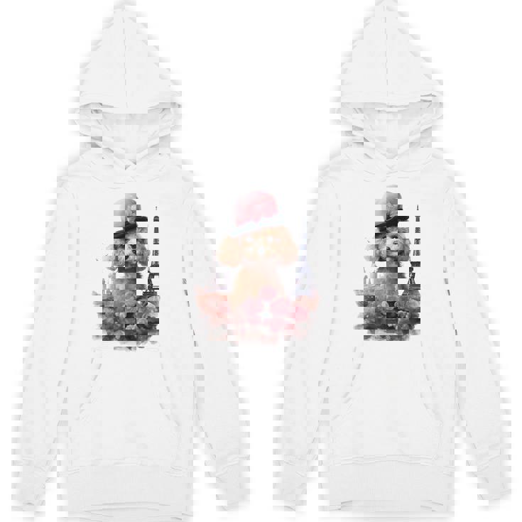 かわいい フランス パリ エッフェル塔 トイプードル パリジャンプードル 長袖tシャツ パーカー