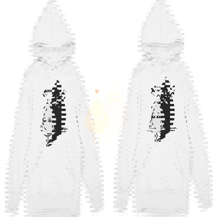 かわいい影モンスター コントラスト イラスト 長袖tシャツ パーカー