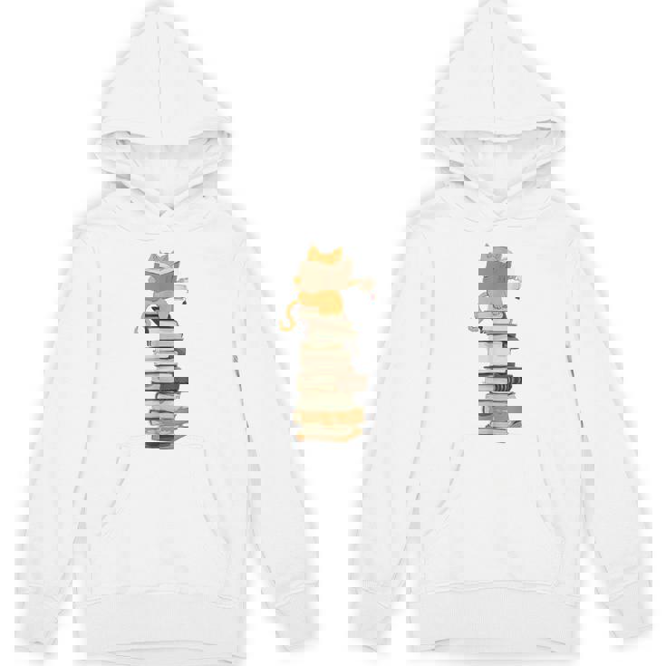 かわいい猫、本好きの猫 パーカー