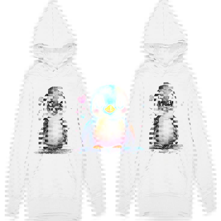 ちょっと可愛い赤ちゃんペンギンの鳥とハートのペンギン。 パーカー