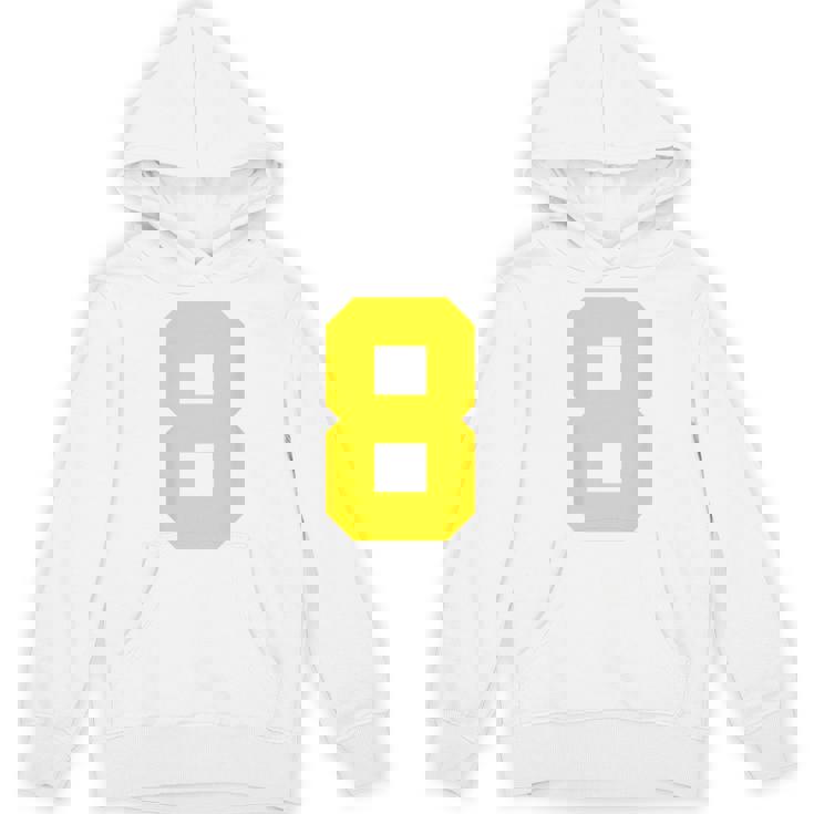 イエローナンバー8 背面 スポーツチームジャージ番号 パーカー