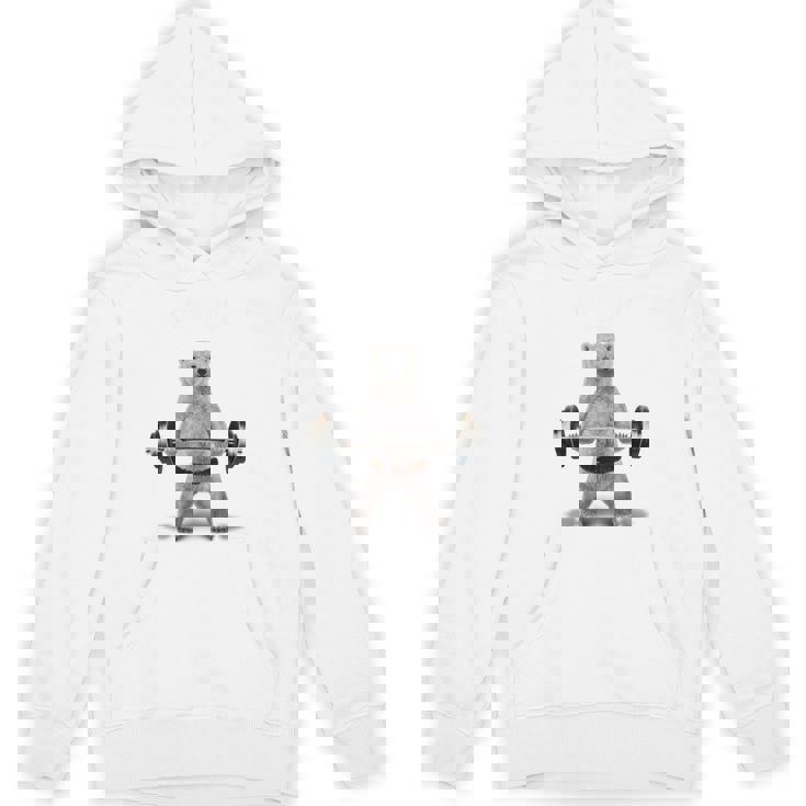 ウェイトリフティング 筋トレ バーベル やる気がないなら家に帰れ 白熊 しろくま パーカー