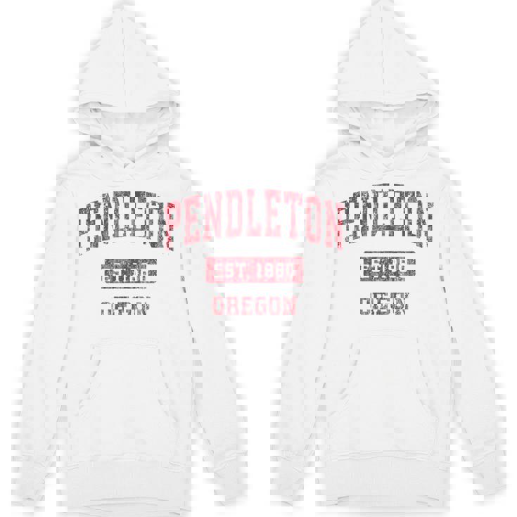 オレゴン州ペンドルトンビンテージスポーツデザインレッドデザイン パーカー