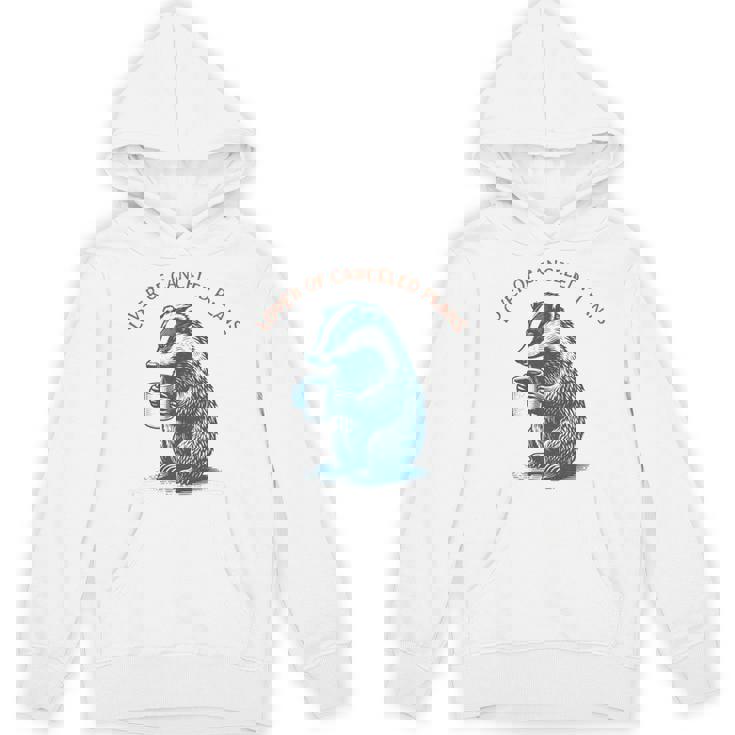 キャンセルされた計画の恋人 コーヒーを飲むアナグマ 長袖tシャツ パーカー