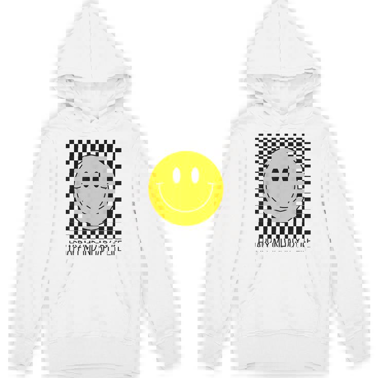 ハッピーマインド ハッピーライフ 70年代 スマイルチェック ハッピースマイルフェイス パーカー