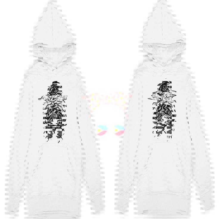 フィリピン 散らかった団子 バンダナ付き フィリピン国旗グラス 長袖tシャツ パーカー