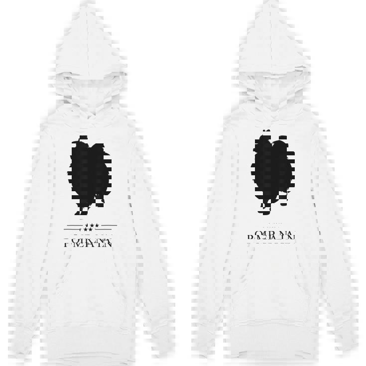 ポメラニアンブラックシルエット パーカー