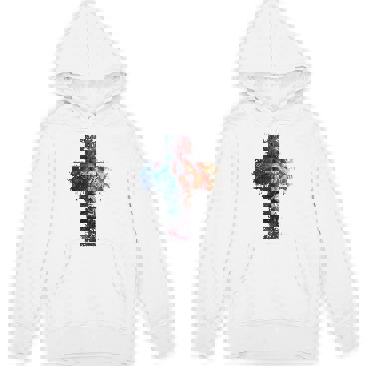 ユダのライオン、イエス・キリストの十字架、キリスト教信仰のグラフィック。 パーカー