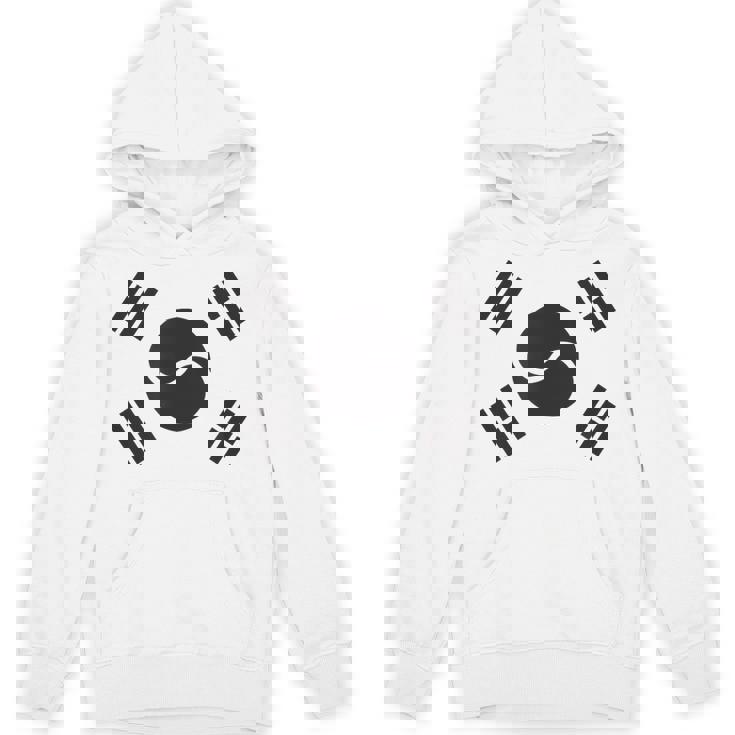 大韓民国 様式化された韓国国旗 ブラック パーカー