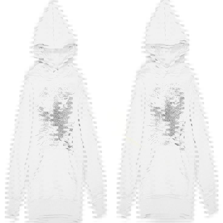 煙草の肖像画と猫ノワール猫 パーカー