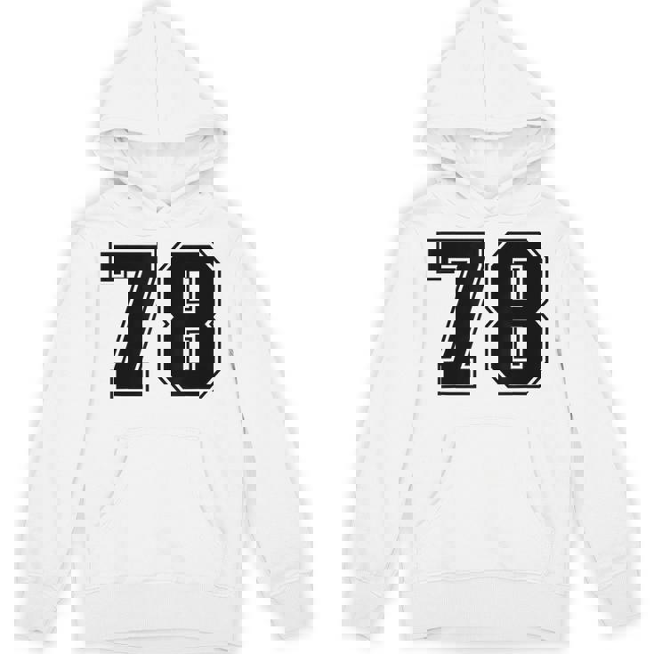 番号 78 ブラック スポーツファン ジャージ ナンバー パーカー