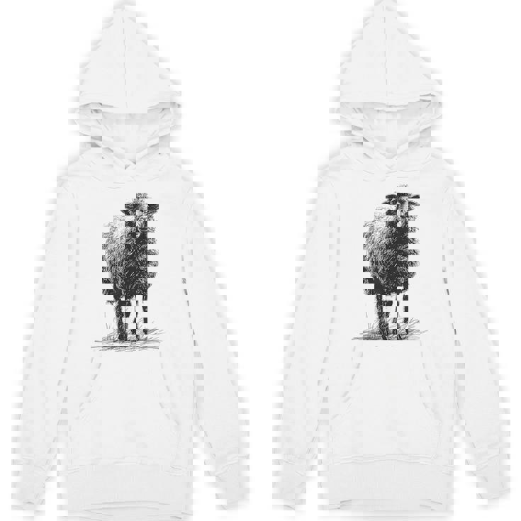 羊 アニマルプリント 動物園 ドローイング アート 絵画 羊 パーカー