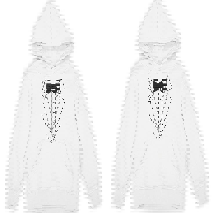 蝶ネクタイ付きホワイトtシャツ タキシード 面白いシャツ パーカー