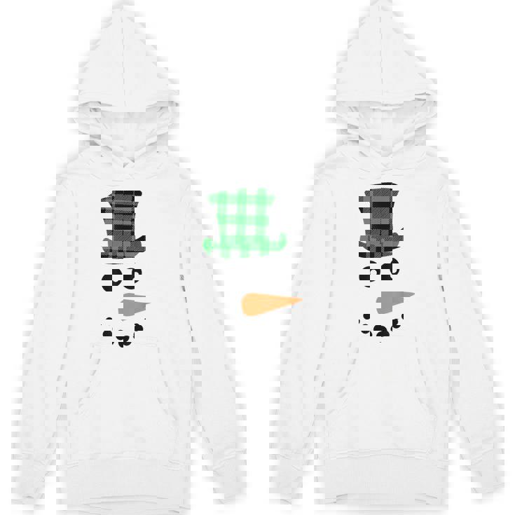 雪だるま 顔 にんじん鼻 クリスマス 冬 格子柄 サンタハット パーカー