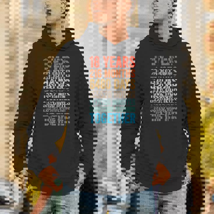 18年目の記念日 彼 彼女 カップル 18回目の結婚 パーカー