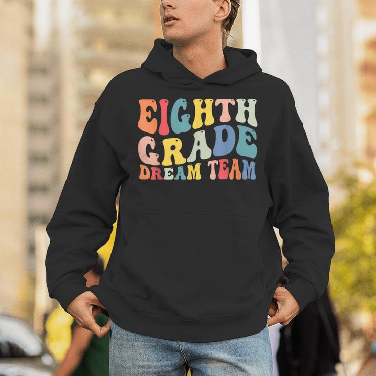 8th Grade Dream Team Teachers Boys Kids Retro Back To School Unisex Hoodie, funny gift