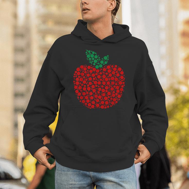 Apple Dot Pattern Art Teacher Appreciation Men Women Humor Unisex Hoodie, funny gift Apple Dot Pattern Art Teacher Appreciation Men Women Humor Unisex Hoodie, funny gift