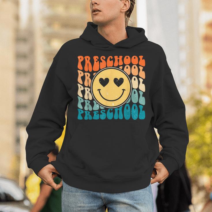 Back To School Groovy Smile Preschool Teachers Students Kids Unisex Hoodie, funny gift