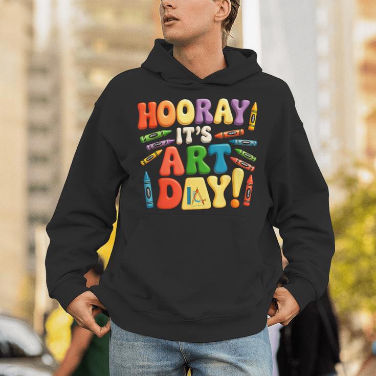 Back To School Hooray It's Art Day Art Teacher Artist Unisex Hoodie, funny gift Back To School Hooray It's Art Day Art Teacher Artist Unisex Hoodie, funny gift