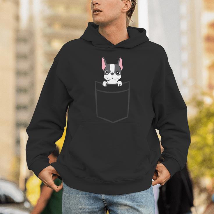Boston Terrier In The Pocket Cute Boston Terrier Dog For Men Women Girls Kids Unisex Hoodie, funny gift