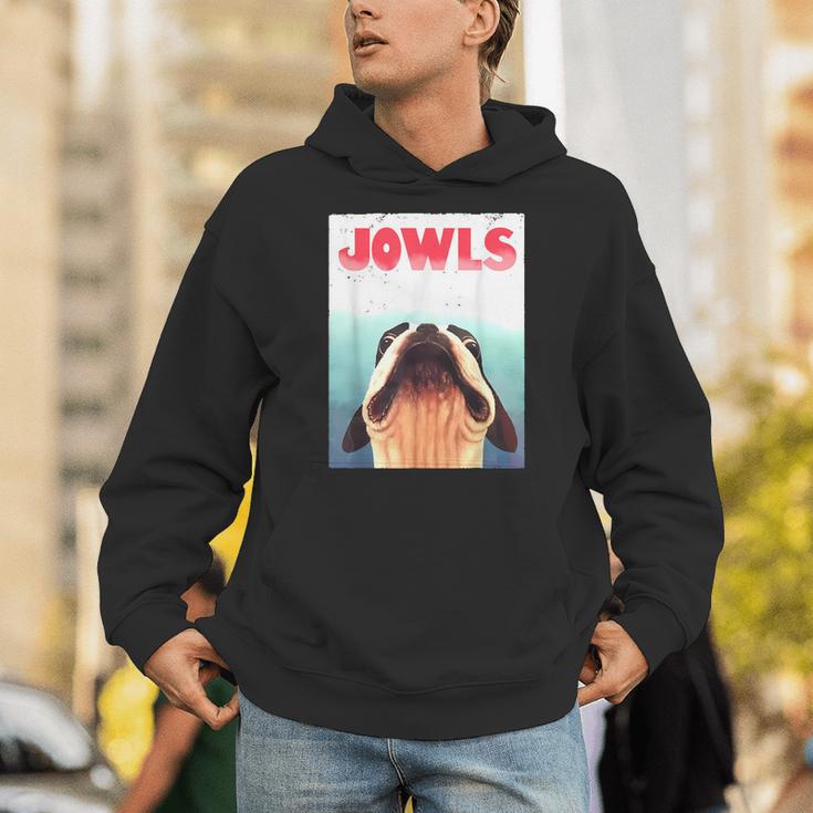 Boston Terriers Jowls Dog Mom Dog Dad Unisex Hoodie, funny gift