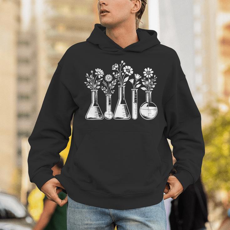 Botanical Beaker Science Teacher Floral Chemistry Lab Week Unisex Hoodie, Science Teacher Hoodies, funny gift