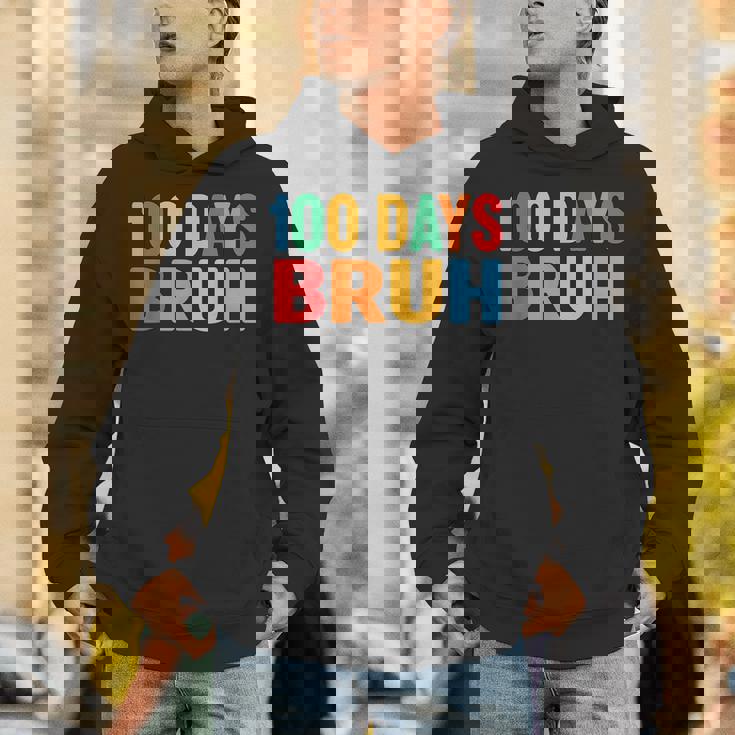 Bruh 100Th Day Ofchool 100 Days Ofchool シャツ キッズ 男の子 パーカー