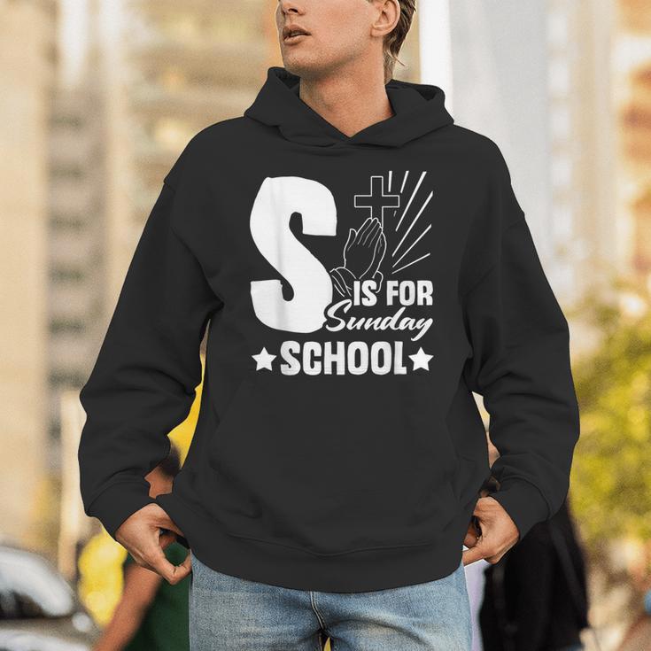 Christian Teacher S Is For Sunday School Essentials Unisex Hoodie, funny gift