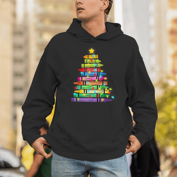 Christmas Tree Made Of Crayons School Teacher Life Student Unisex Hoodie, funny gift Christmas Tree Made Of Crayons School Teacher Life Student Unisex Hoodie, funny gift
