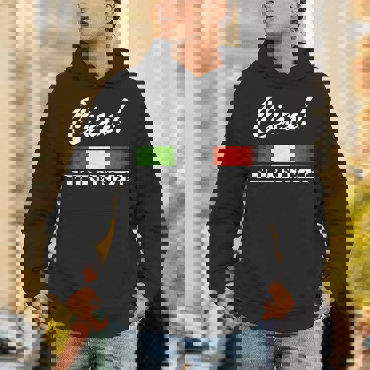 Ciao Italia トリコローレ イタリア国旗 フィレンツェ フィレンツェ イタリア 長袖tシャツ パーカー