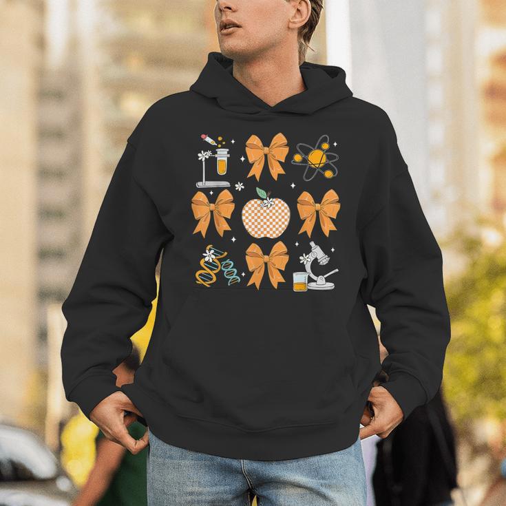 Coquette Bow Fall Science Teacher Stem Teacher Thanksgiving Unisex Hoodie, Science Teacher Hoodies, funny gift Coquette Bow Fall Science Teacher Stem Teacher Thanksgiving Unisex Hoodie, Science Teacher Hoodies, funny gift