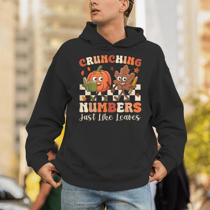 Crunching Numbers Just Like Leaves Pumpkin Fall Teacher Unisex Hoodie, funny gift Crunching Numbers Just Like Leaves Pumpkin Fall Teacher Unisex Hoodie, funny gift