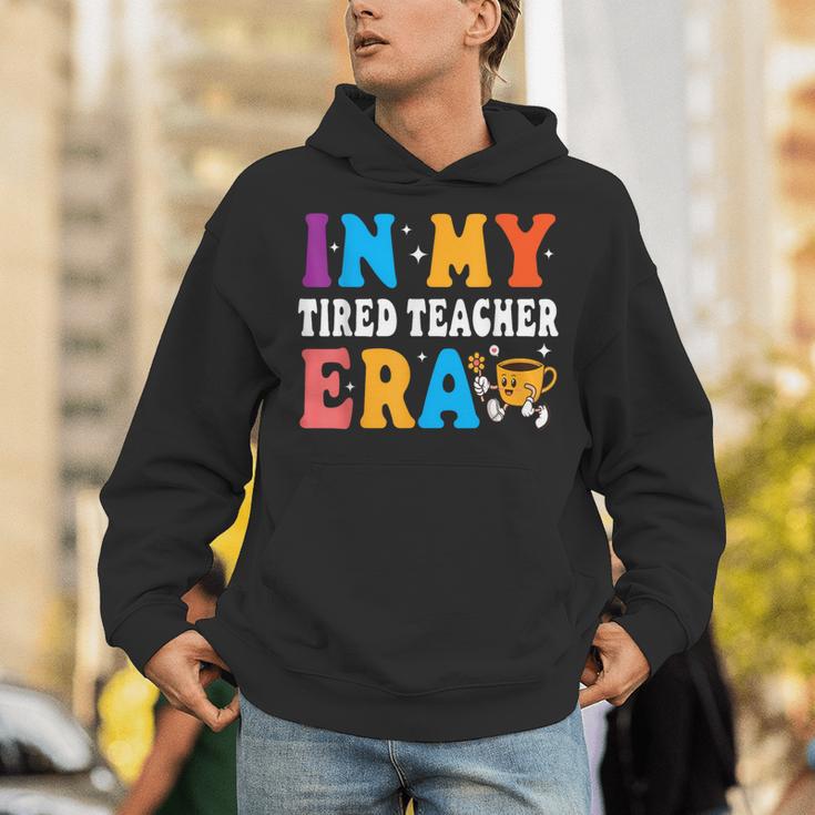 Cute Coffee Glass Face Happy Day In My Tired Teacher ERA For Men Women Unisex Hoodie, funny gift